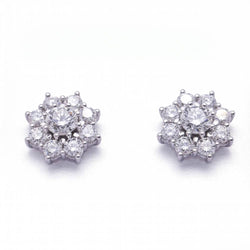 Boucles d'oreilles ROSETON en or blanc et diamants