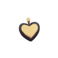 Pendentif Coeur en or jaune et bois d'amourette