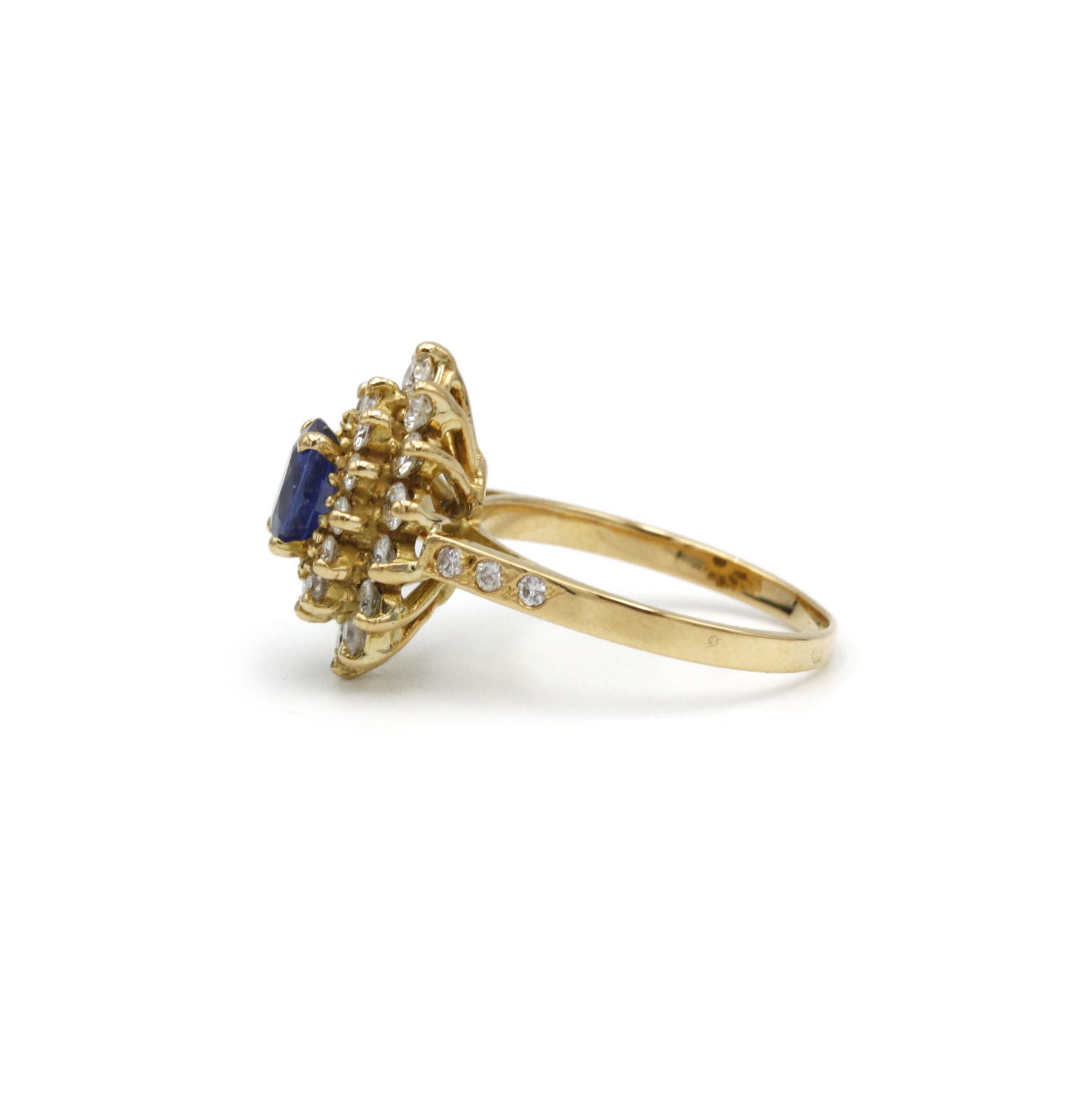 Bague - Or, Diamants & Saphir
