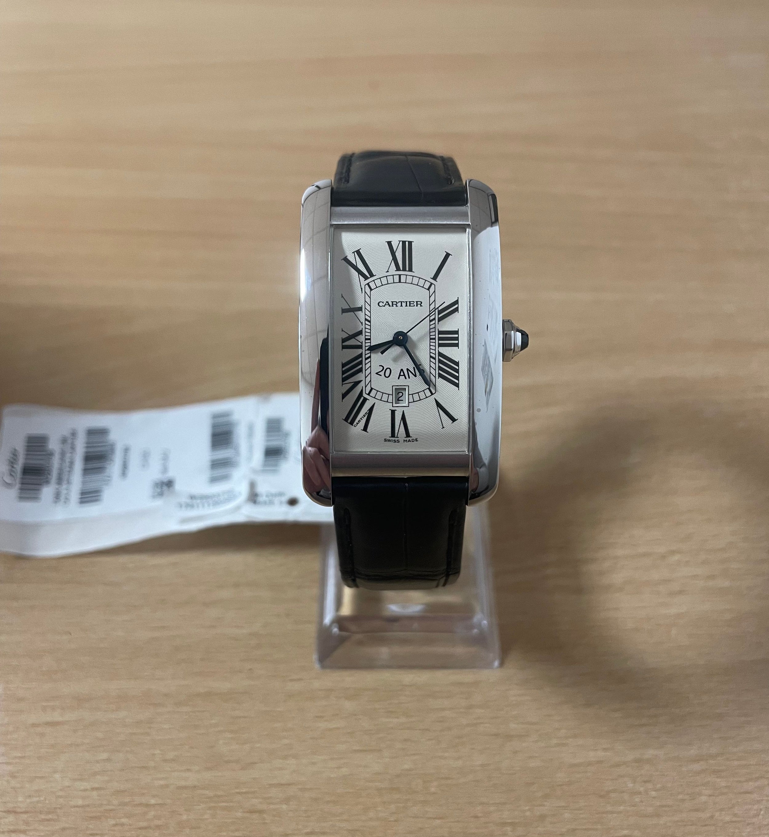 Cartier Tank américaine GM or blanc neuve