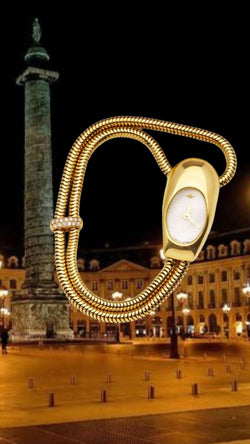 Montre VAN CLEEF & ARPELS Cadenas en or jaune et diamants