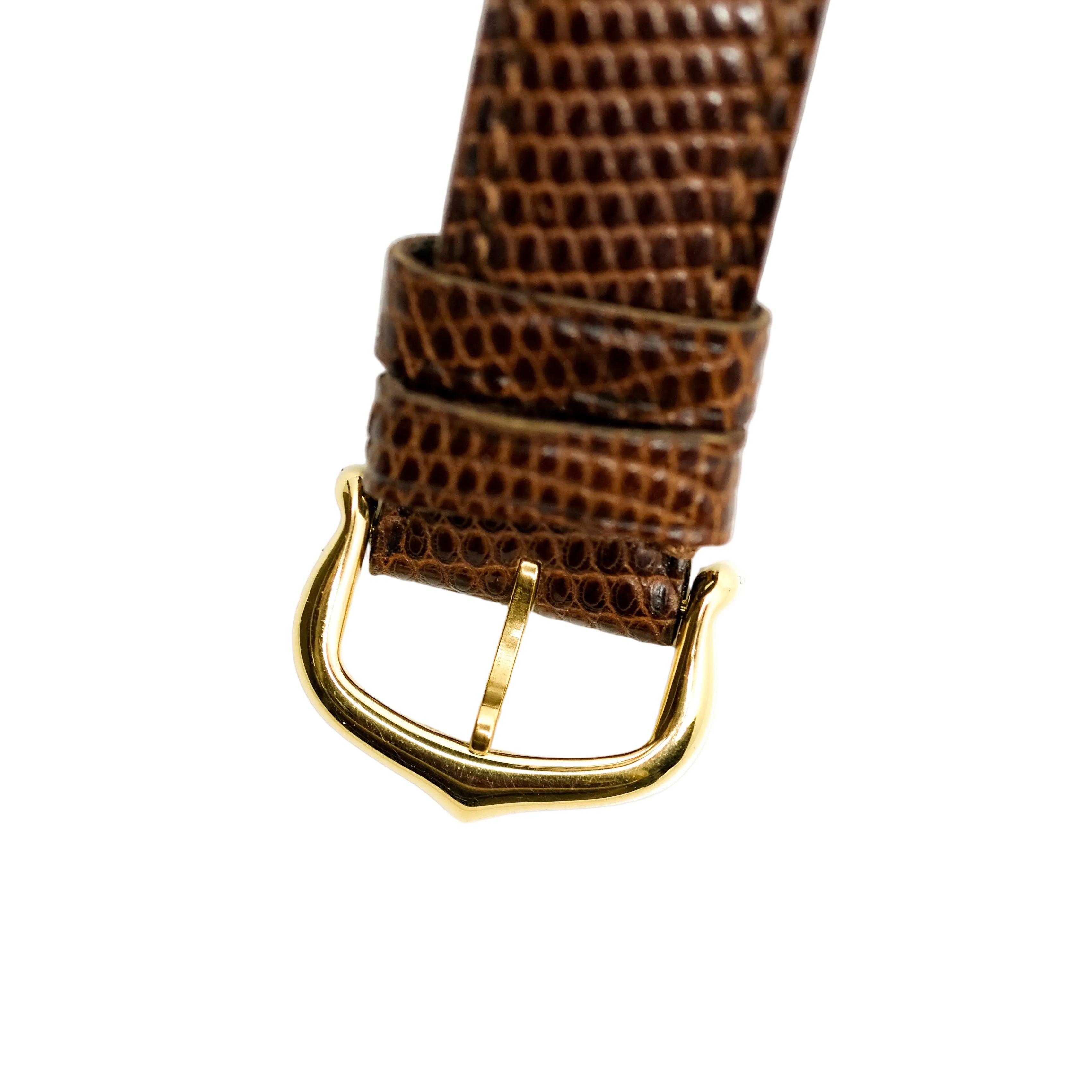 Montre CARTIER "Vendôme Must" en or blanc, or jaune, or rose et cuir