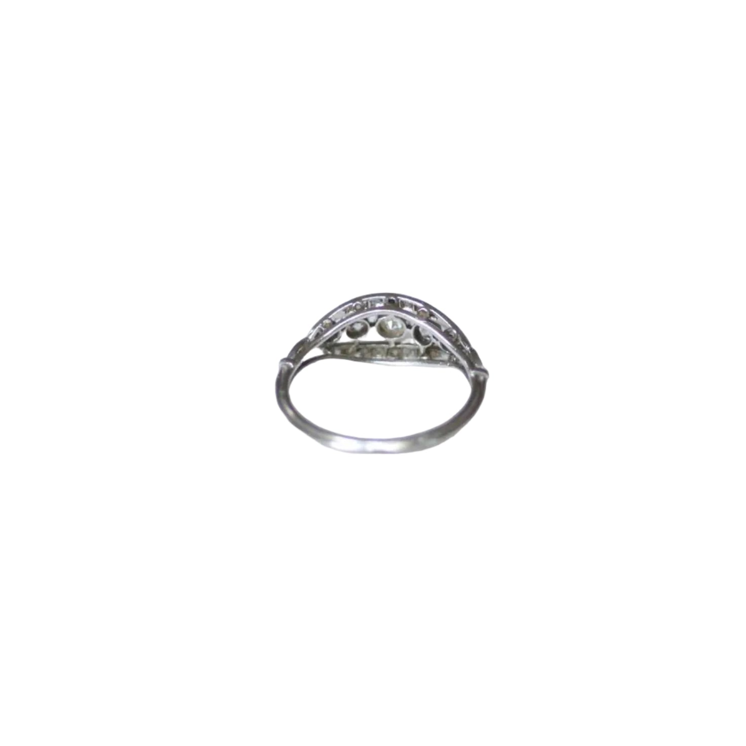 Bague Bandeau en platine et diamants