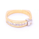 Bague en or, demi-bague en diamant d'occasion