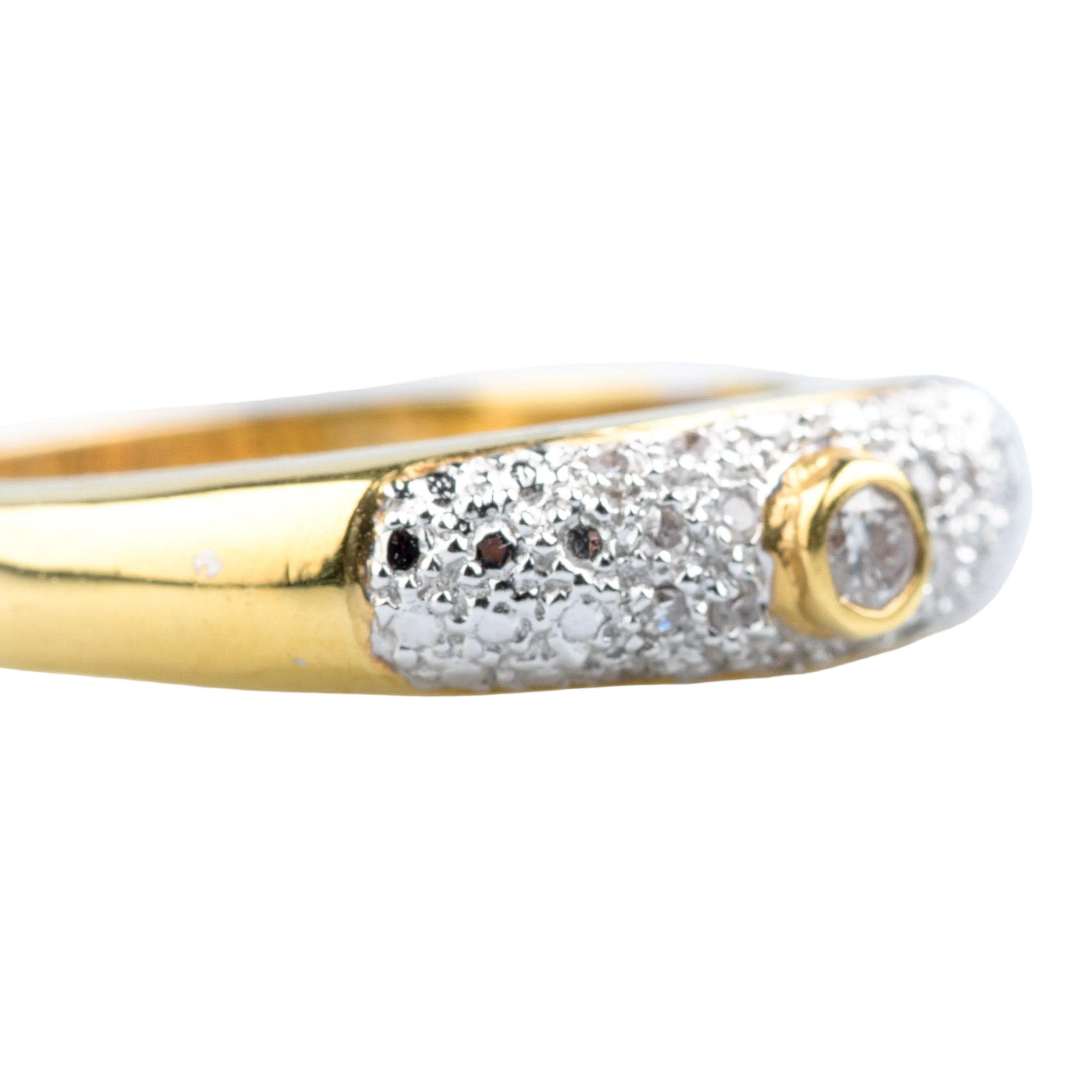 Bague Jonc en or jaune et diamants