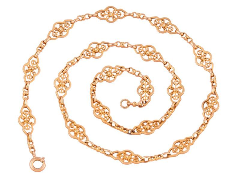 Collier ancien en or jaune 18k