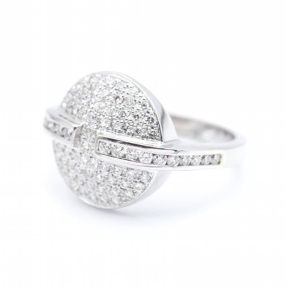 Bague POKER en or blanc avec diamants d'occasion