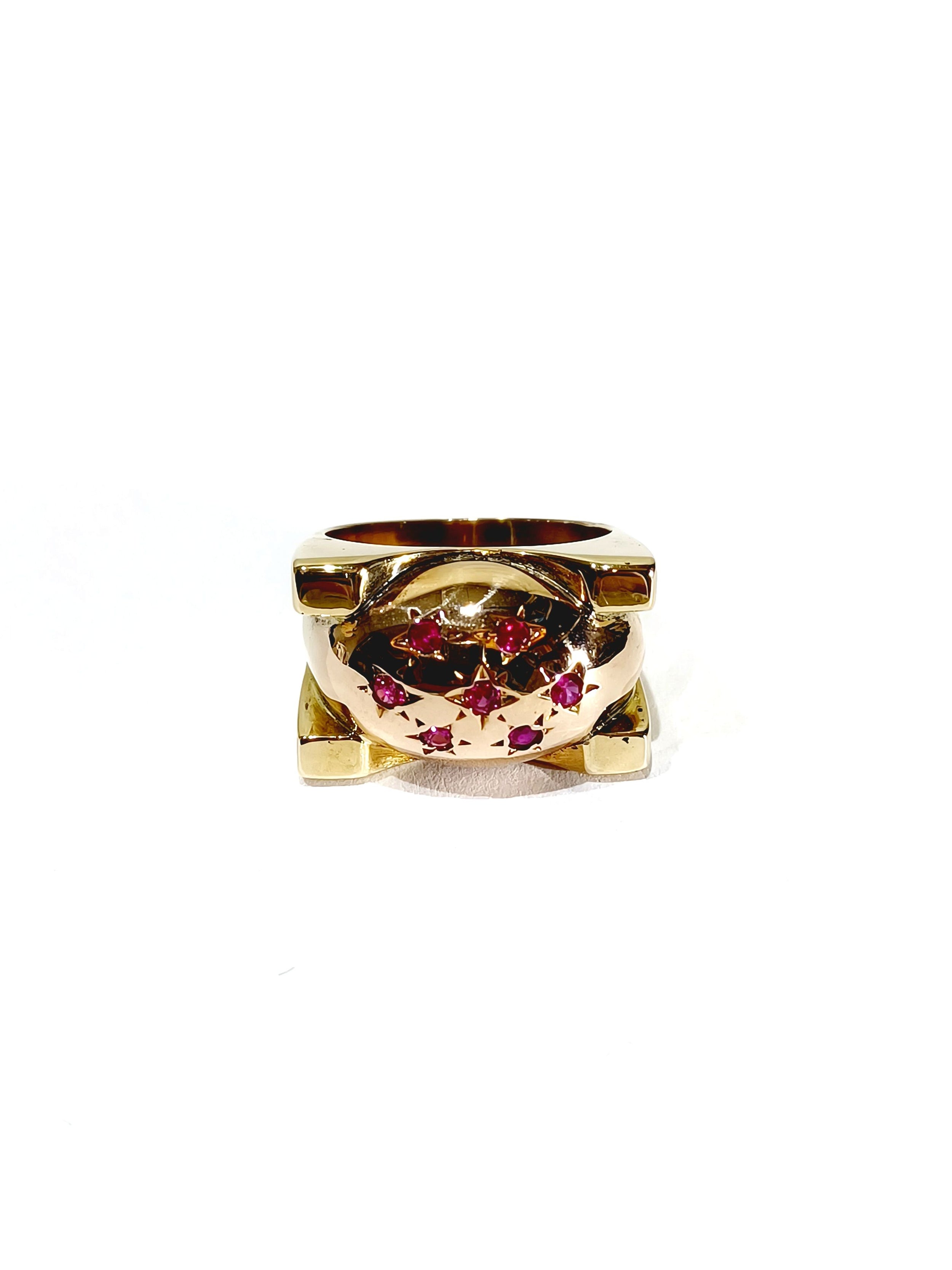 Bague en or rose Constellation