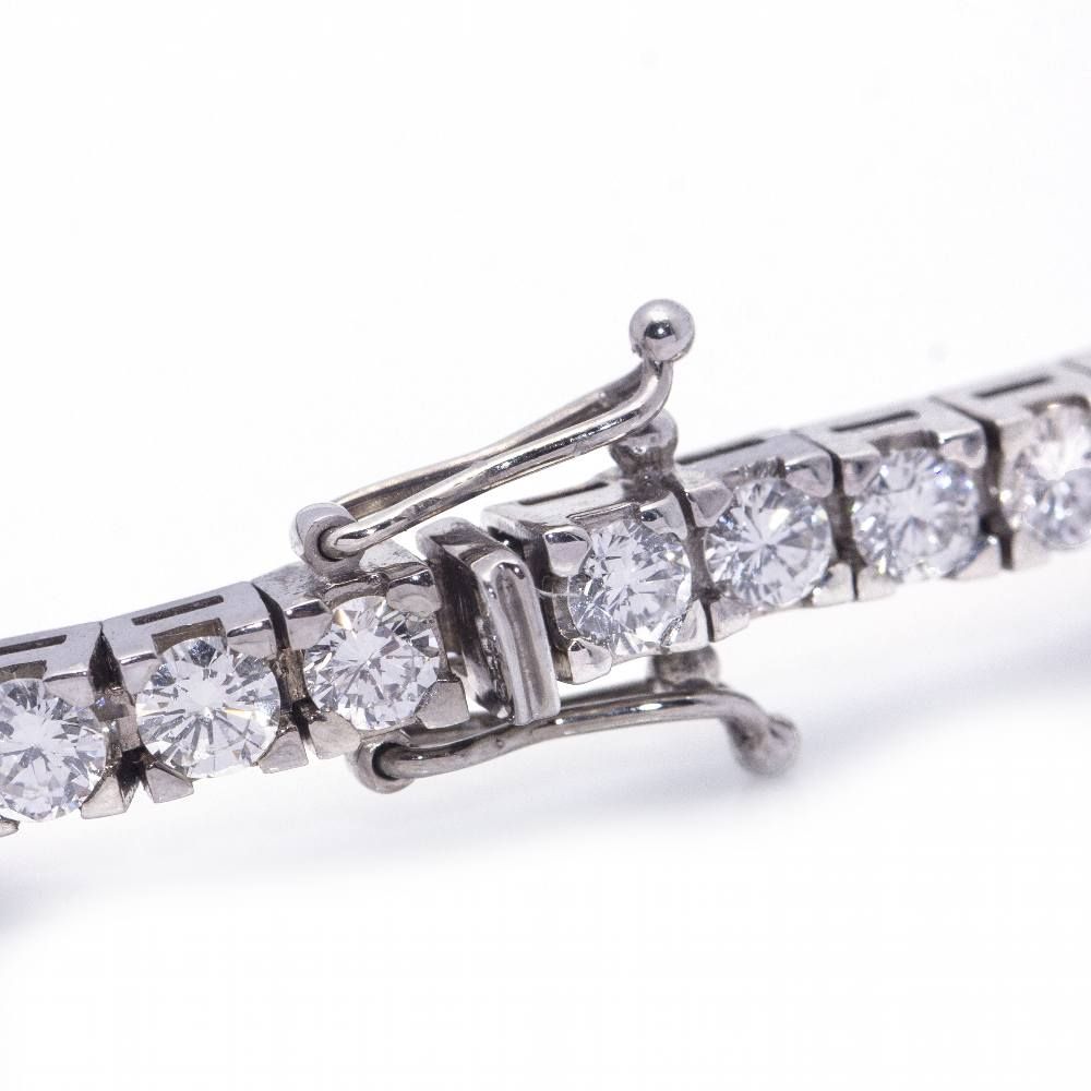 Bracelet Riviere en or blanc et diamants