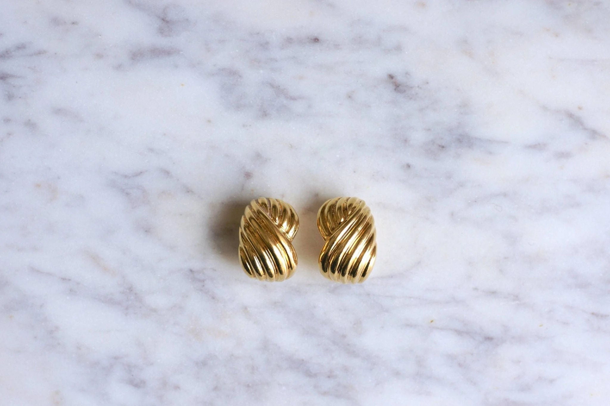 Boucles d'oreilles clip torsade or