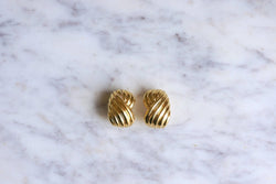 Boucles d'oreilles clip torsade or