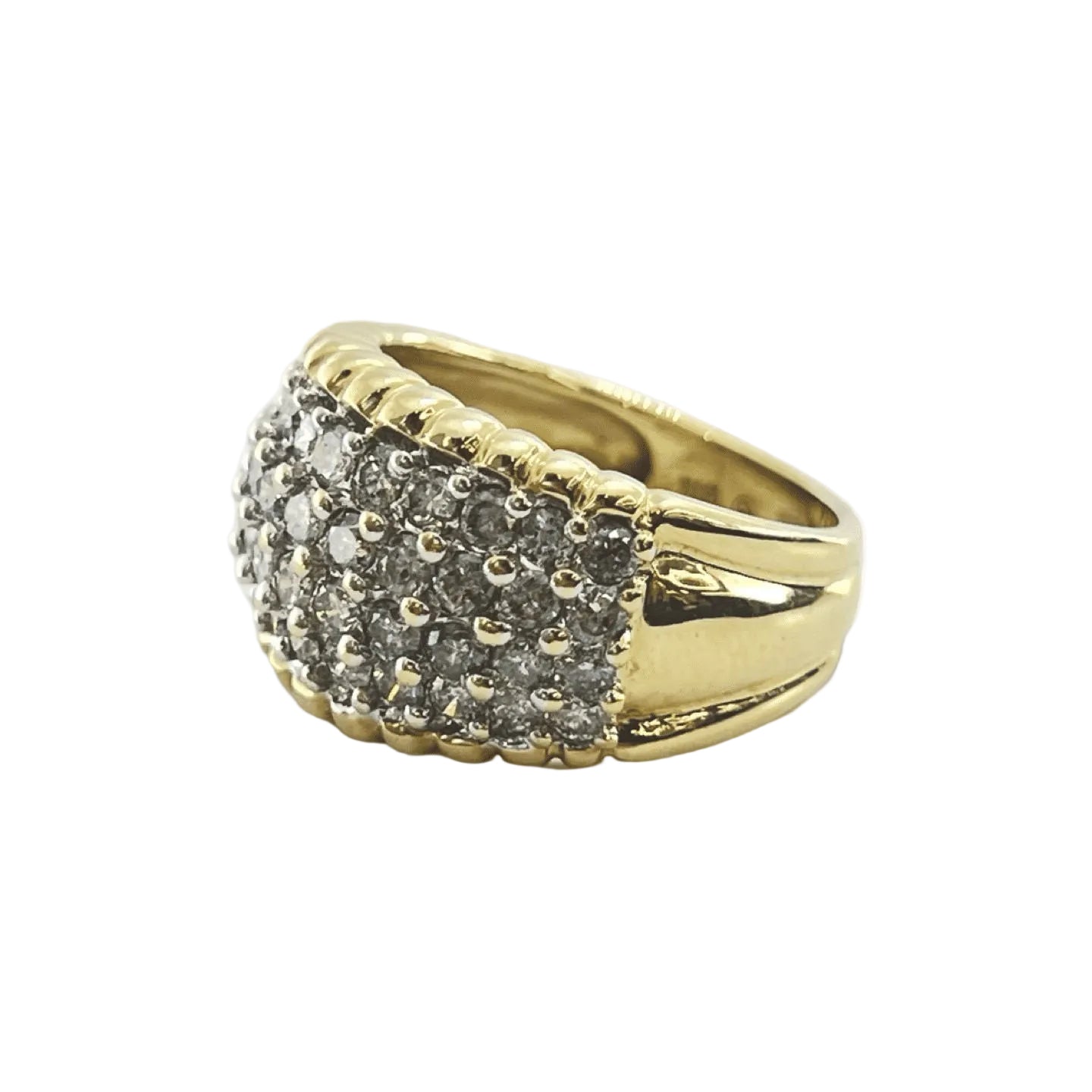 Bague Dôme en or jaune et diamants