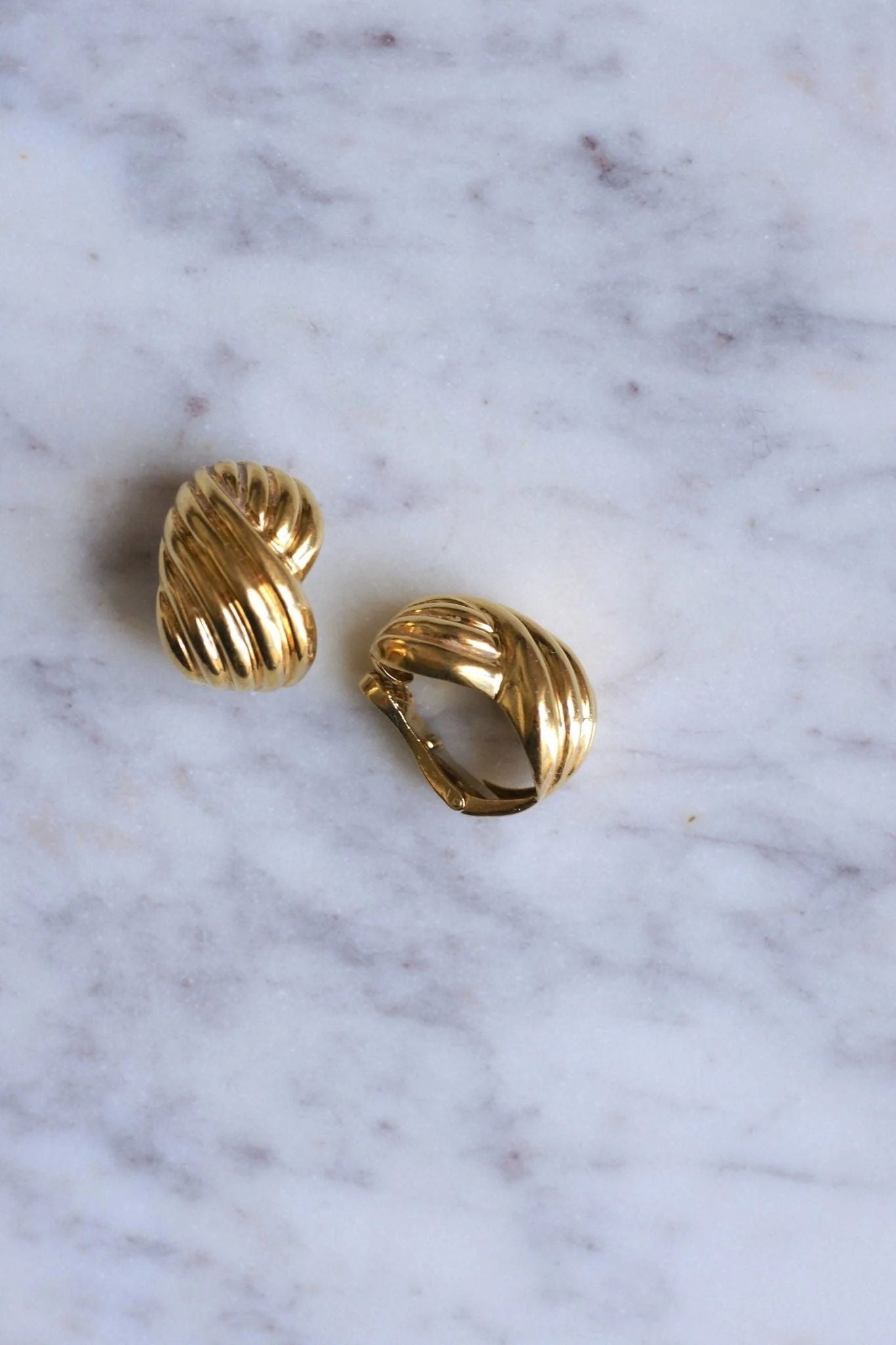 Boucles d'oreilles clip torsade or