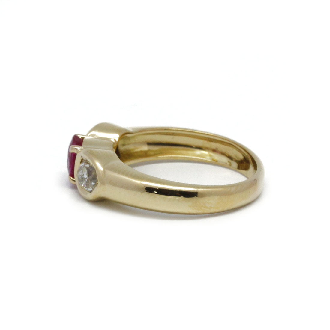 Bague - Or, Saphir rose Et Diamants