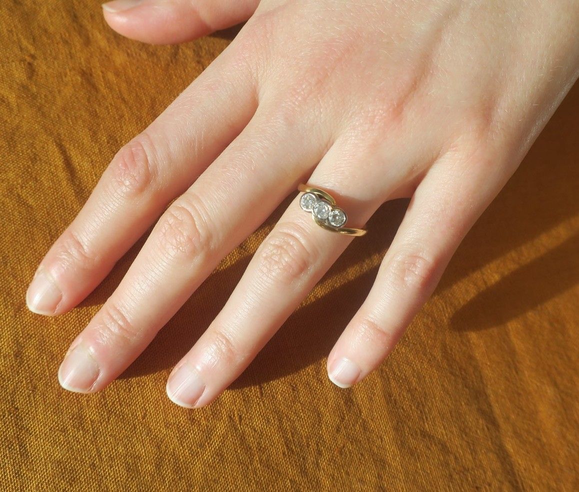 Bague trilogie diamants 0,50ct