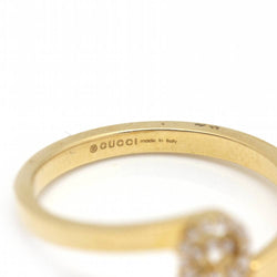 Used GUCCI yellow gold ring with diamonds