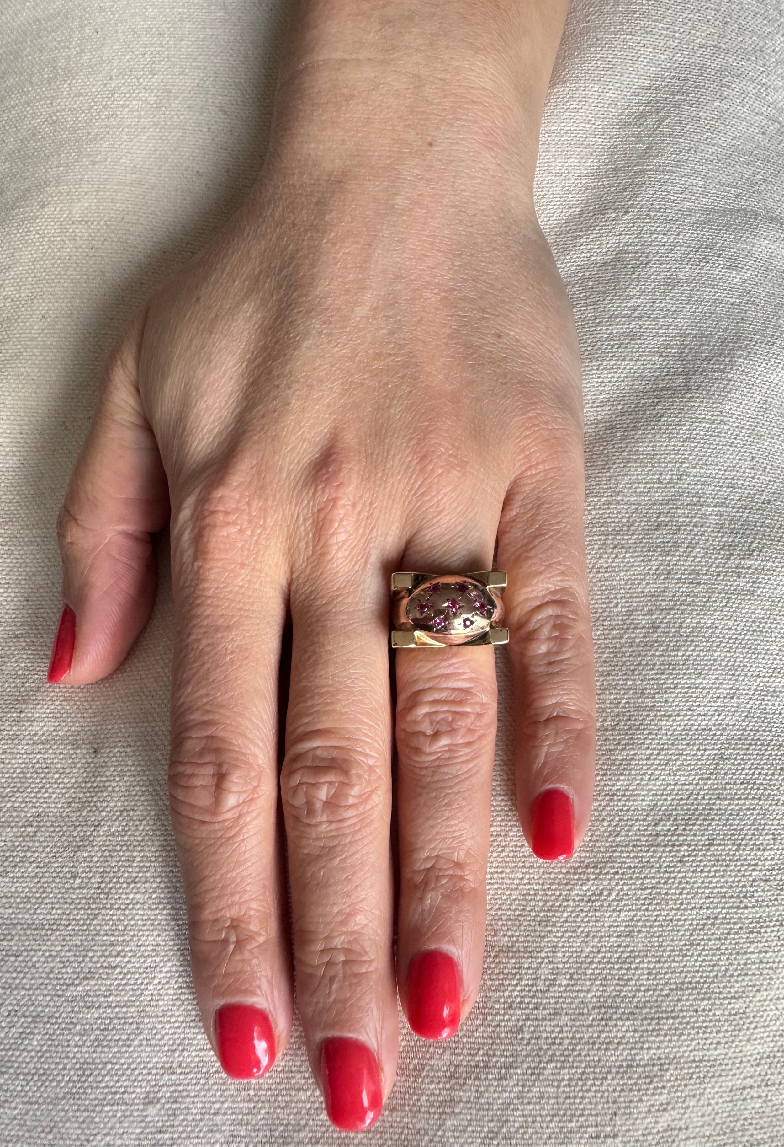 Bague en or rose Constellation