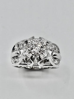 Bague en platine et diamant Epoque 1950