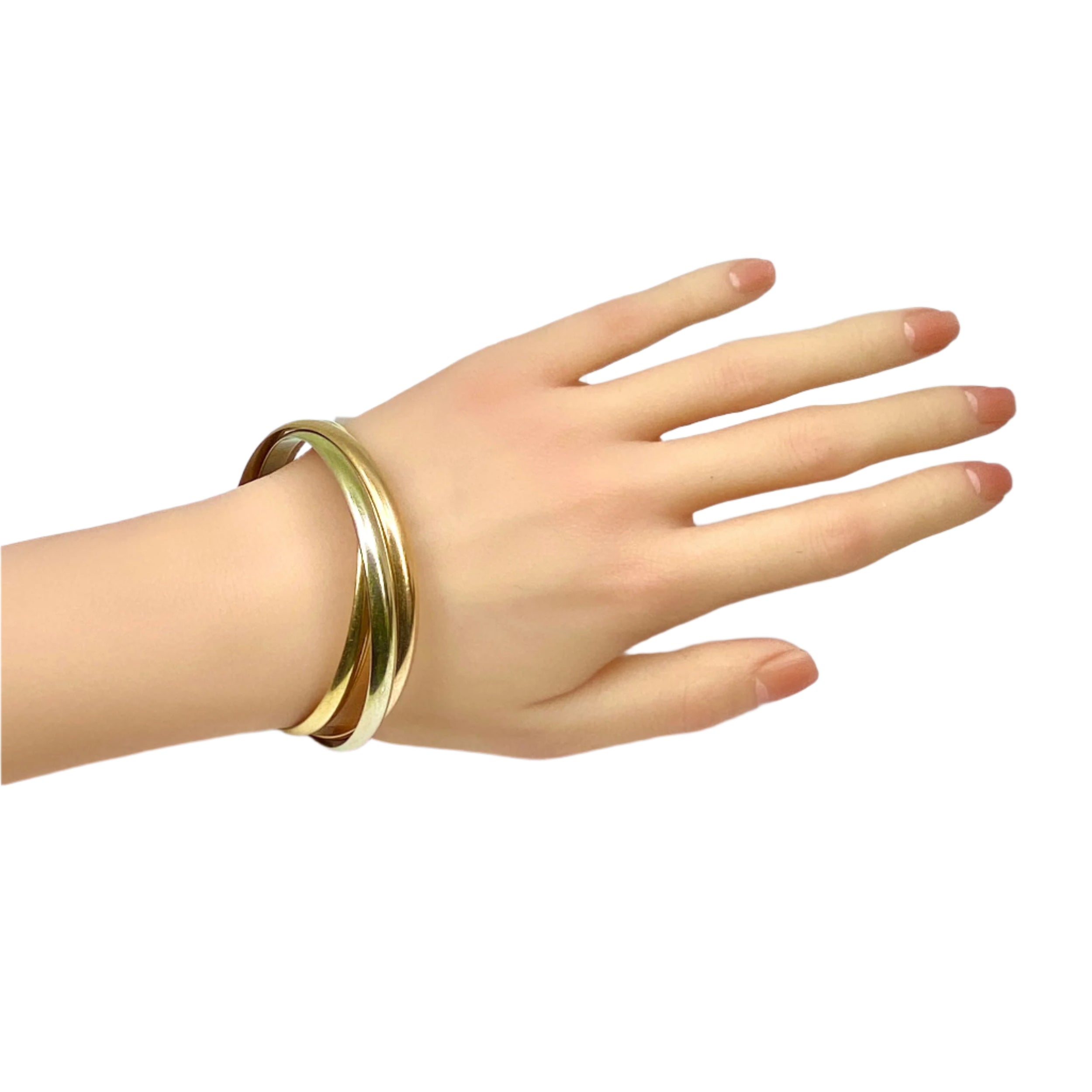 CARTIER “Trinity” bangle bracelet in yellow, white and rose gold