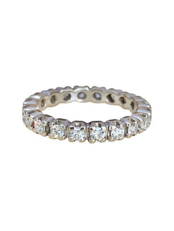 Bague Alliance Américaine, en or blanc 18k et diamants