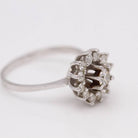 Bague rosette en or d'occasion avec diamants