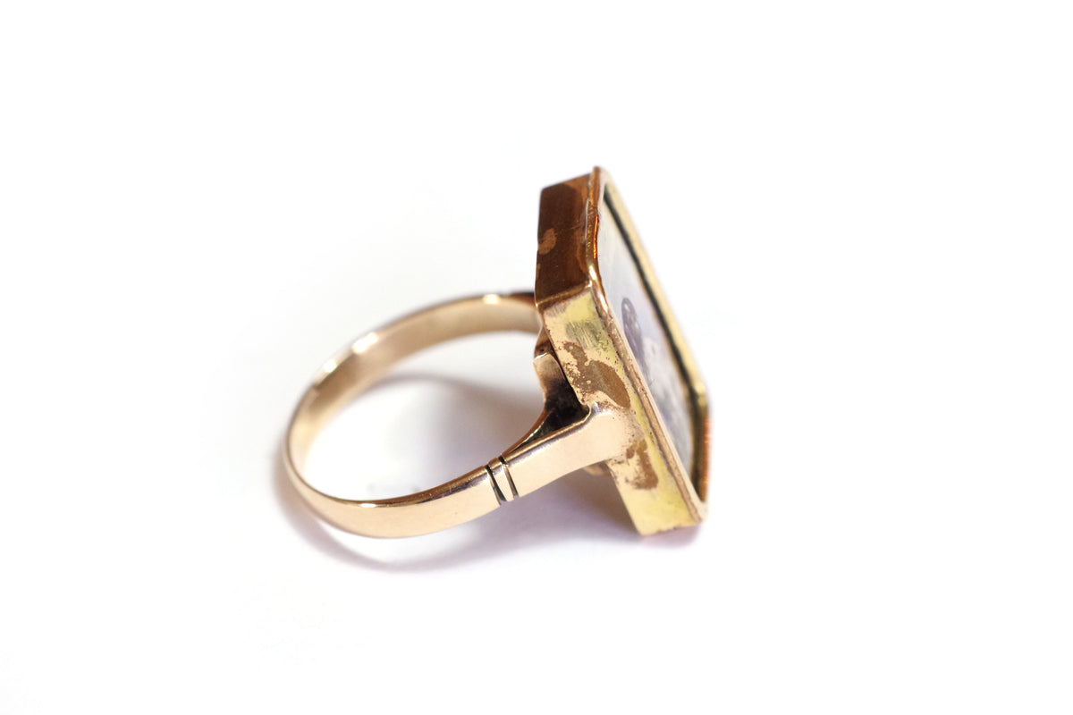 Bague chien en or