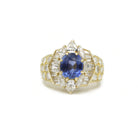 Bague - Or, Diamants & Saphir