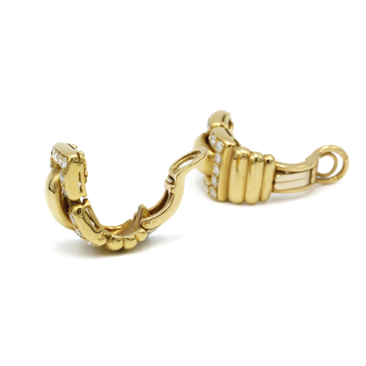 Clips d'oreilles - Or et diamants