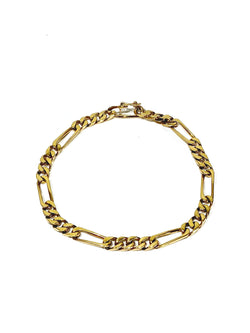 Bracelet En Or Rose Mailles Figaro