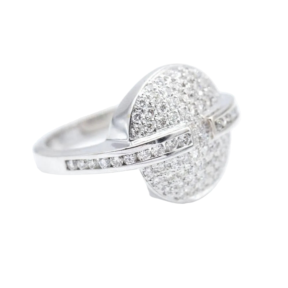 Bague POKER en or blanc avec diamants d'occasion
