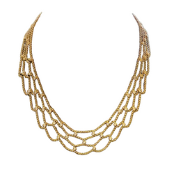 Chopard - Collier drapier « collection les chaînes » - Or jaune et diamants