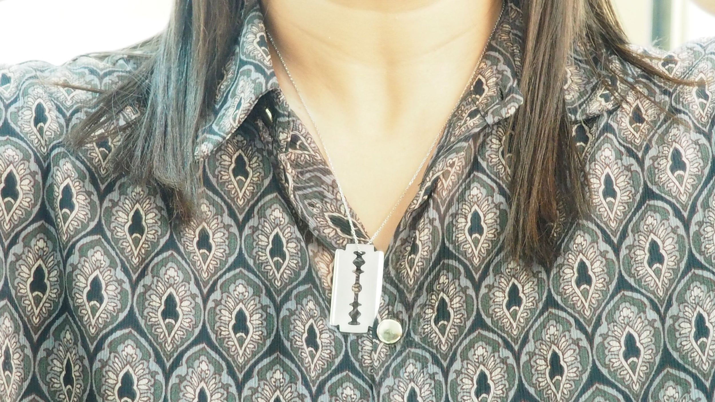 Dinh Van Razor Blade Pendant white gold