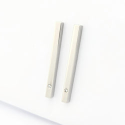 Boucles d'oreilles en or blanc et diamants