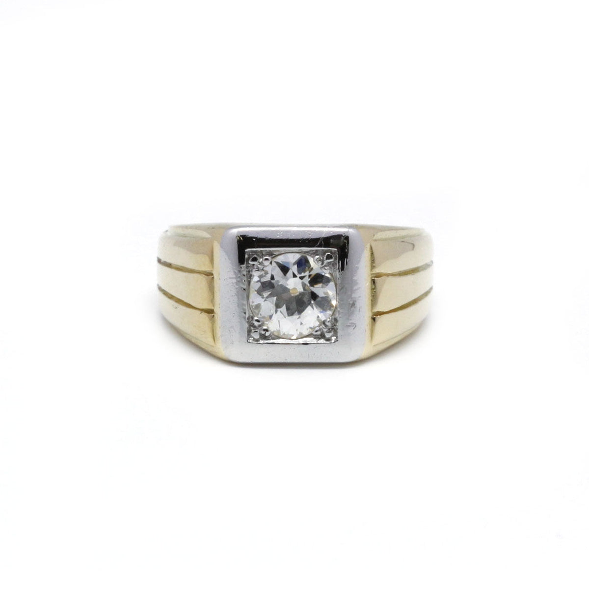 Chevalière - Or Et Diamant