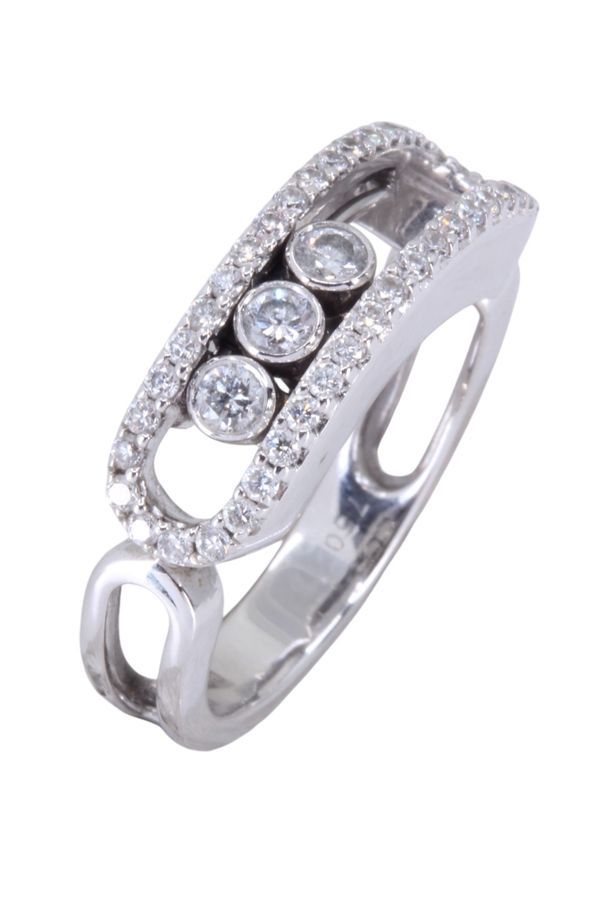 Bague MESSIKA "Classique Move pavée" en or blanc