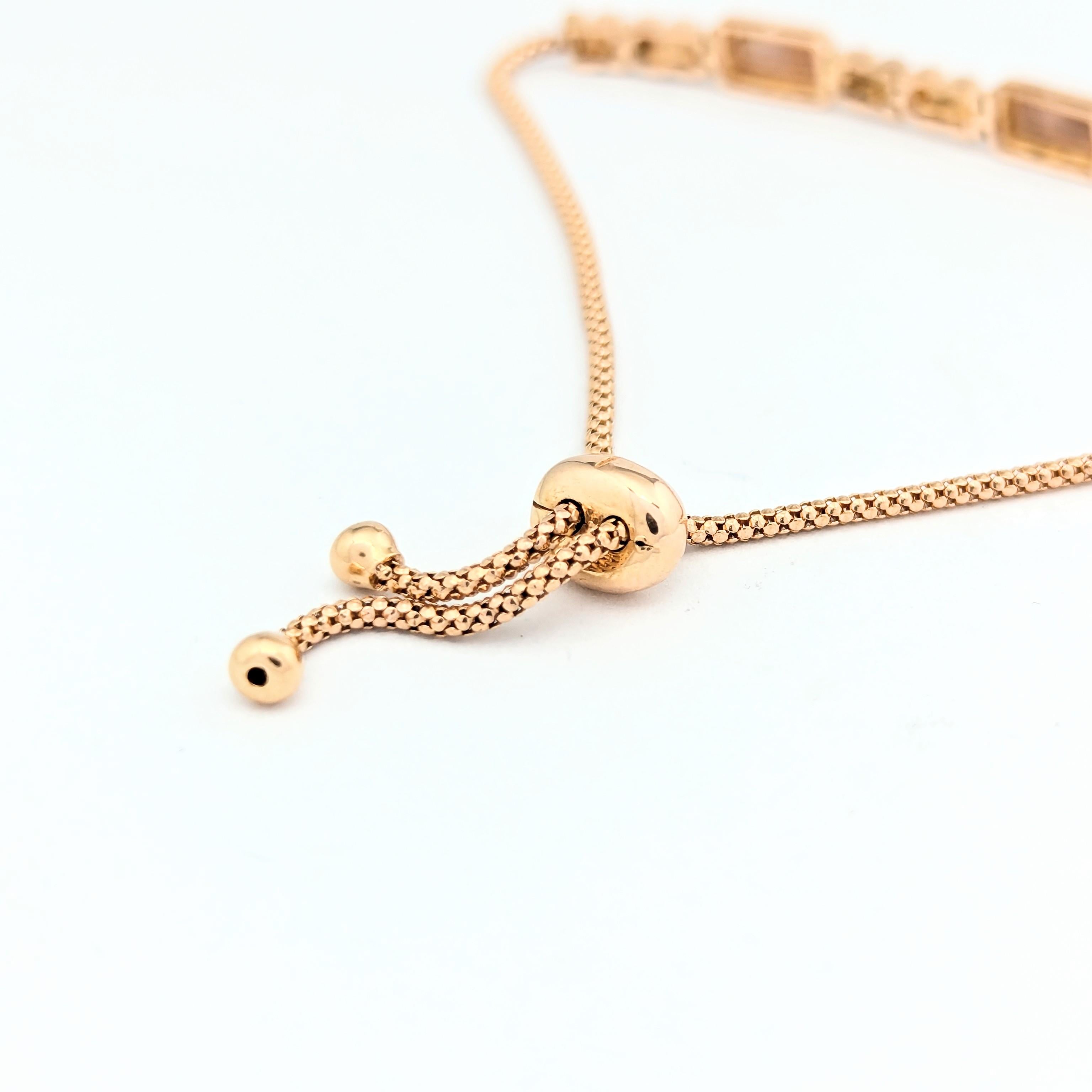 Bracelet en or rose diamants et nacre