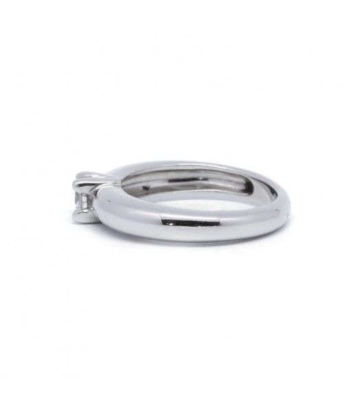 Solitaire Or blanc - Diamant de 0,45 carat