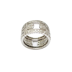 BULGARI “Parentesi” ring in white gold and diamonds