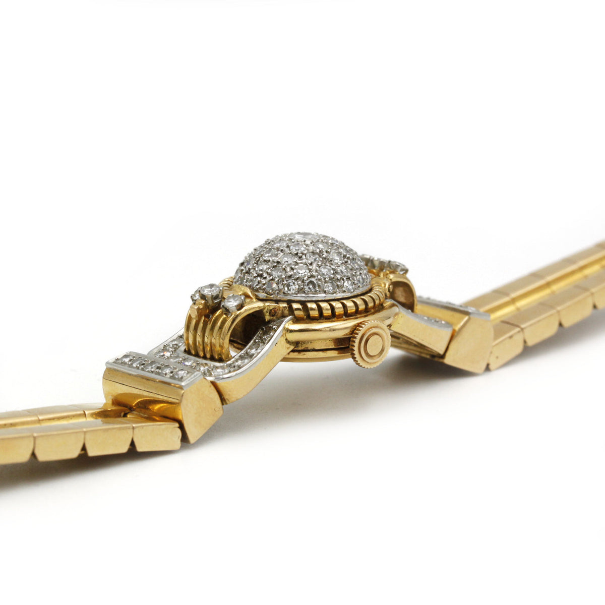 Bracelet Année 50 - Or, Platine & diamants