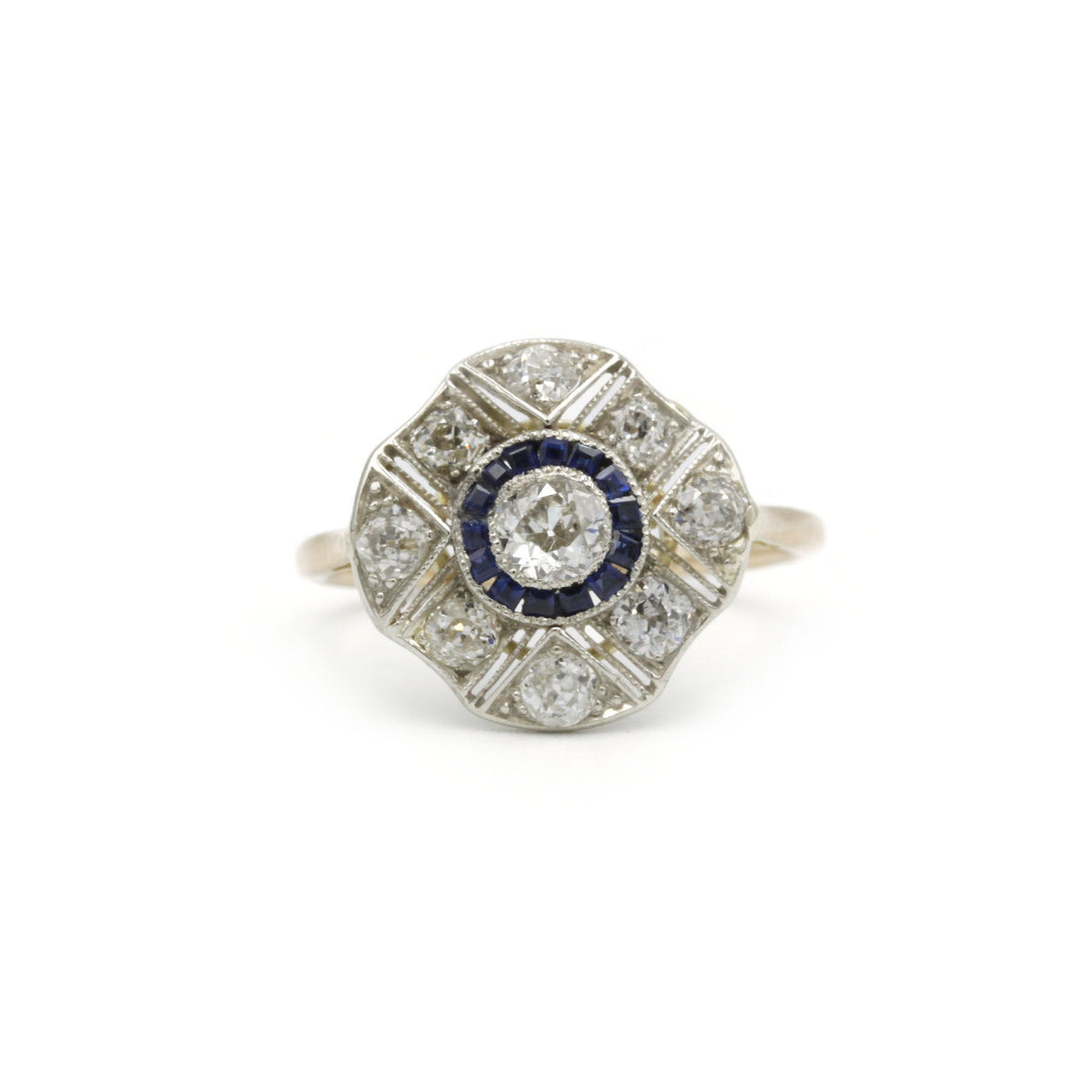 Bague - Or, Argent, Saphirs & Diamants