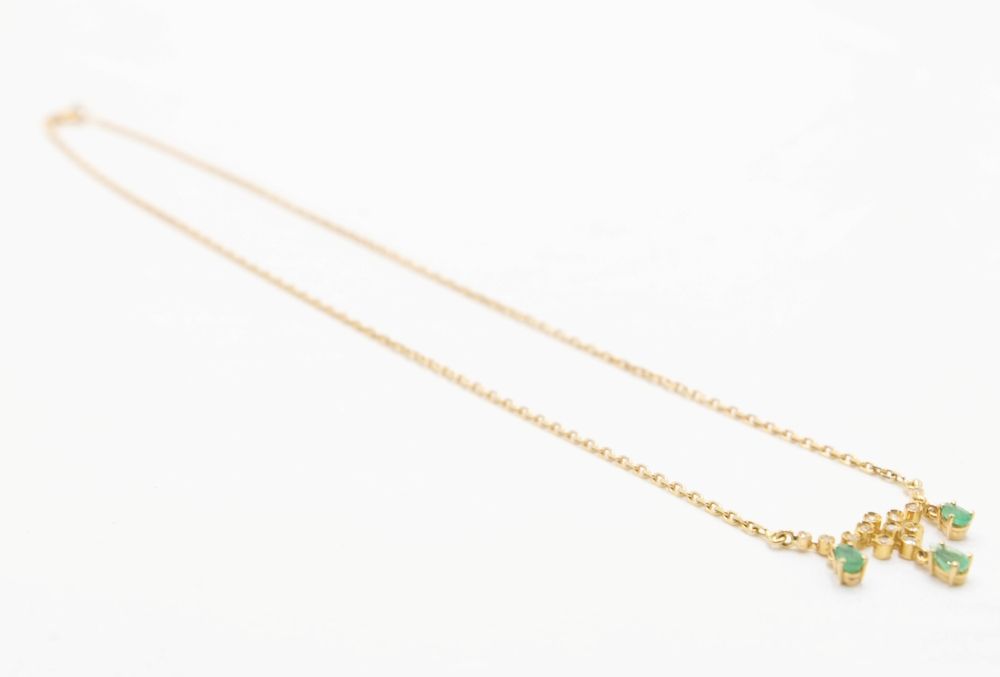 Collier L’Esmeralda maille forçat en or jaune et diamants