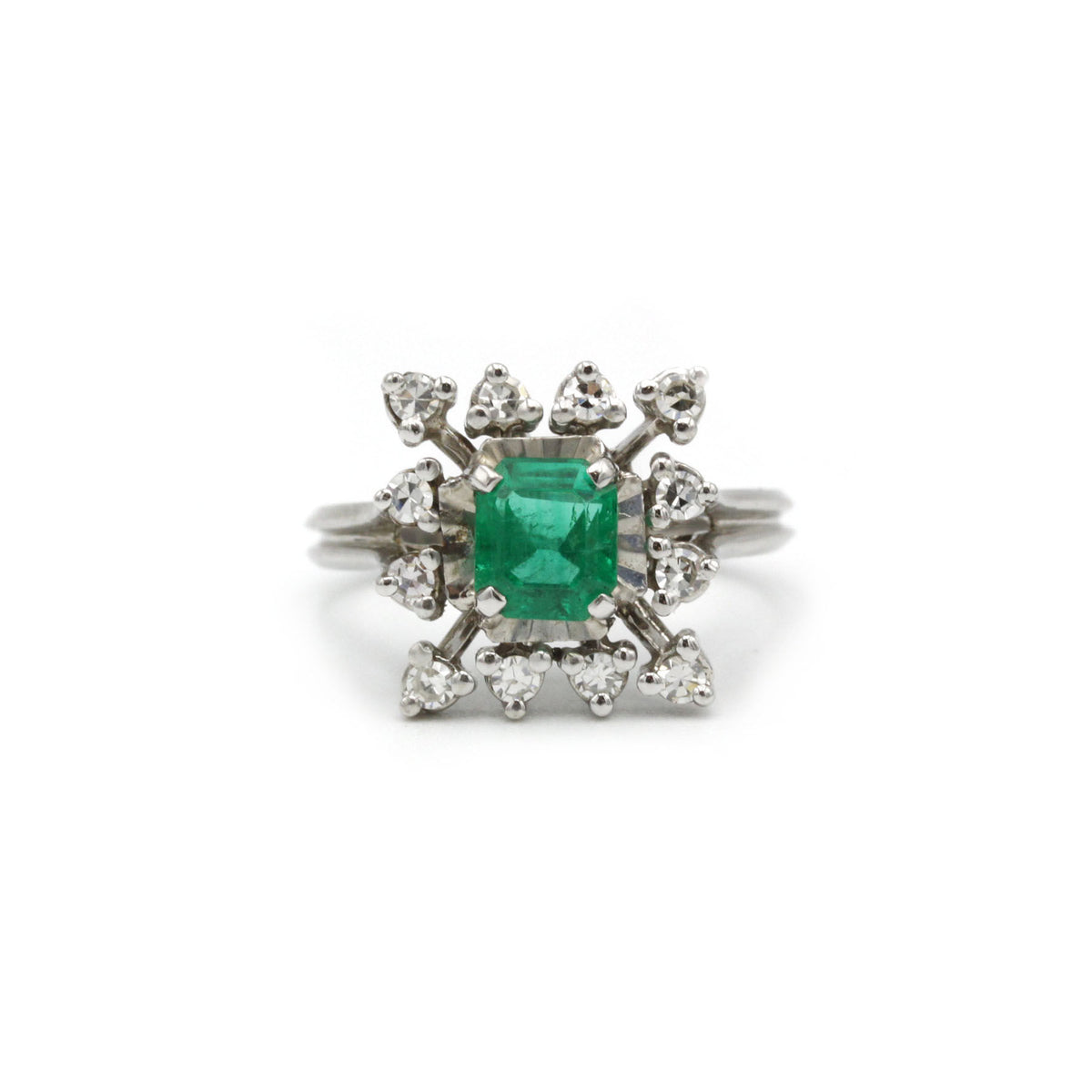 Bague - Or, émeraude & diamants