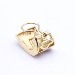 Boucles d'oreilles en or jaune et émail d'occasion