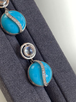 Earrings at white gold 18k