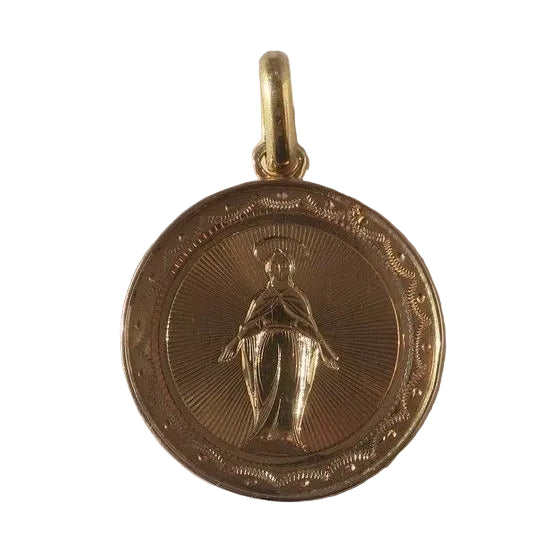 Médaille Vierge Miraculeuse en Or rose France XIXe