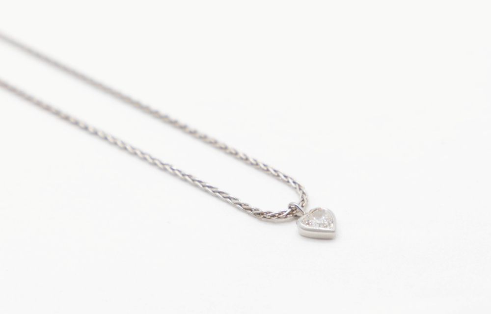 Collier maille palmier en or blanc et diamant