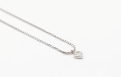 Collier maille palmier en or blanc et diamant