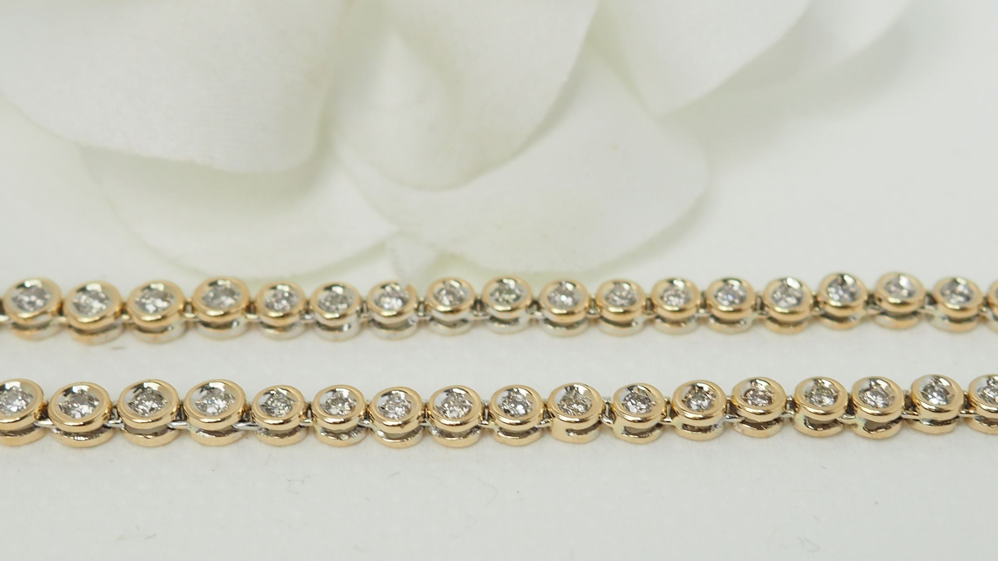 Collier rivière en or jaune et diamants