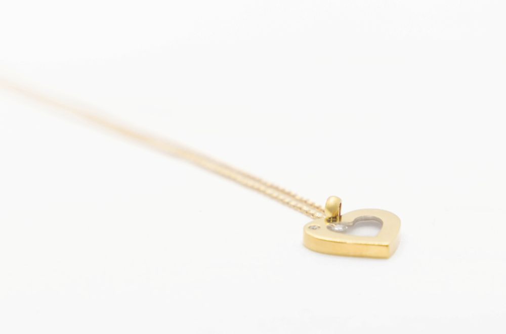 Collier CANDELA Coeur en or jaune et diamant