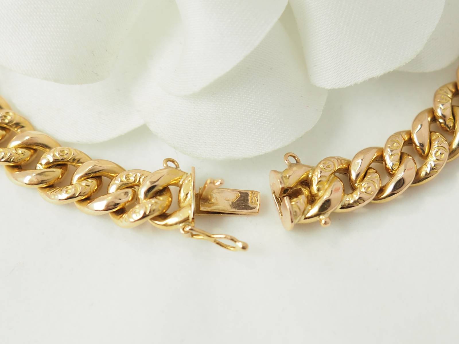 Collier maille gourmette en or jaune